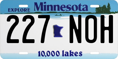 MN license plate 227NOH
