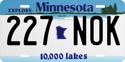 MN license plate 227NOK
