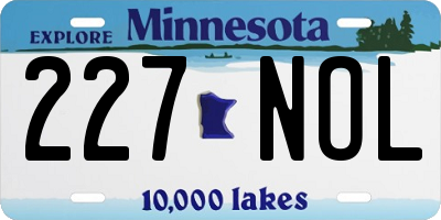 MN license plate 227NOL