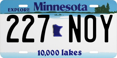 MN license plate 227NOY