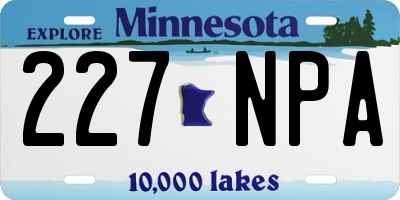 MN license plate 227NPA