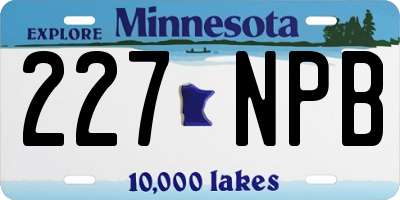 MN license plate 227NPB