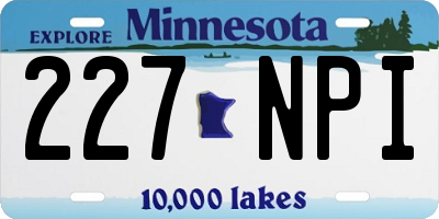 MN license plate 227NPI