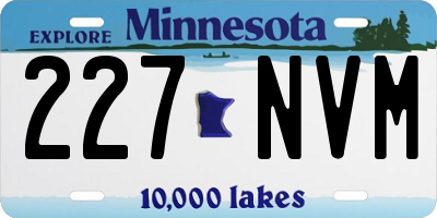 MN license plate 227NVM