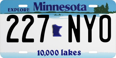 MN license plate 227NYO