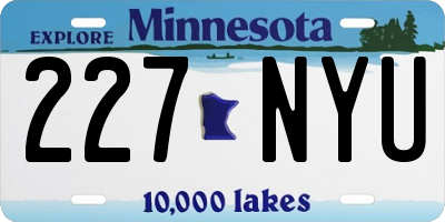 MN license plate 227NYU