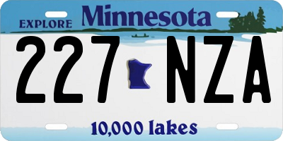 MN license plate 227NZA