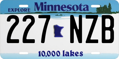 MN license plate 227NZB