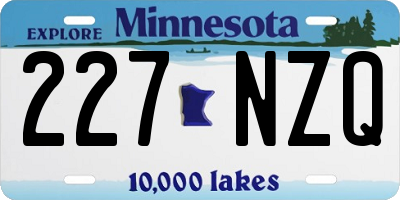 MN license plate 227NZQ