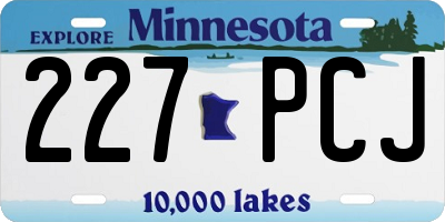 MN license plate 227PCJ