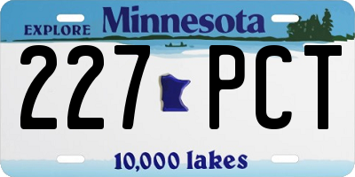 MN license plate 227PCT
