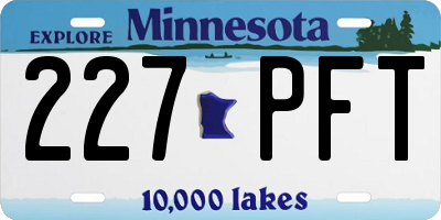 MN license plate 227PFT