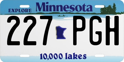 MN license plate 227PGH
