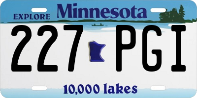 MN license plate 227PGI