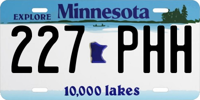 MN license plate 227PHH