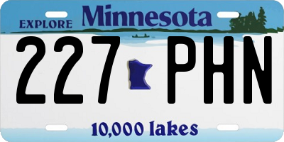 MN license plate 227PHN