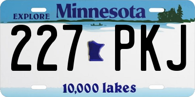 MN license plate 227PKJ