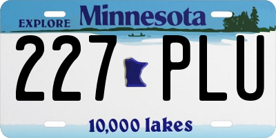 MN license plate 227PLU