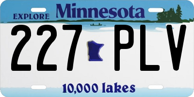 MN license plate 227PLV