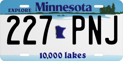 MN license plate 227PNJ