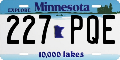 MN license plate 227PQE