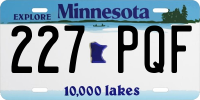 MN license plate 227PQF