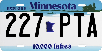 MN license plate 227PTA