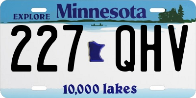 MN license plate 227QHV