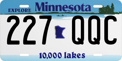 MN license plate 227QQC