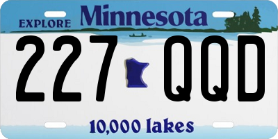 MN license plate 227QQD