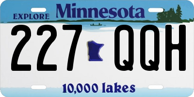 MN license plate 227QQH