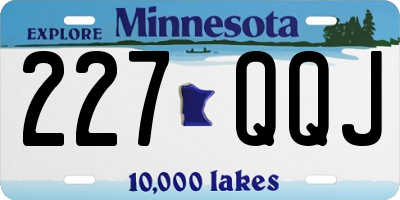 MN license plate 227QQJ