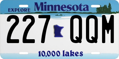 MN license plate 227QQM