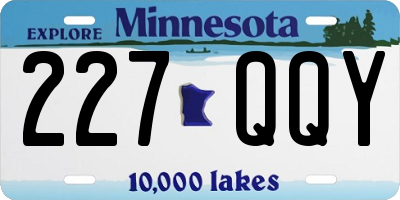 MN license plate 227QQY