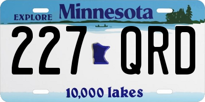 MN license plate 227QRD