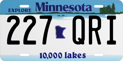 MN license plate 227QRI