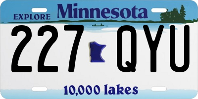 MN license plate 227QYU