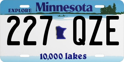 MN license plate 227QZE
