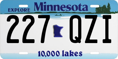 MN license plate 227QZI