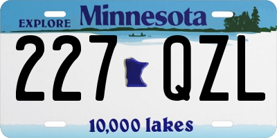 MN license plate 227QZL