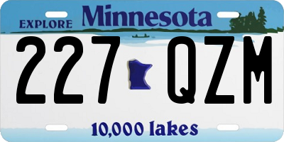 MN license plate 227QZM