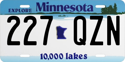 MN license plate 227QZN