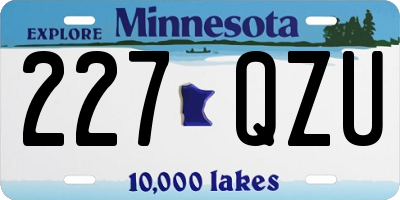 MN license plate 227QZU