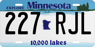 MN license plate 227RJL