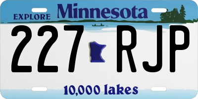 MN license plate 227RJP