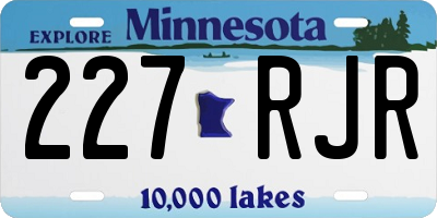 MN license plate 227RJR