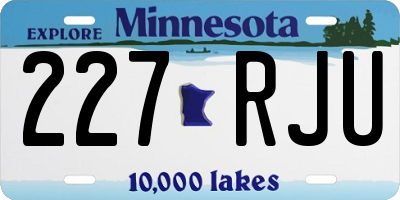MN license plate 227RJU