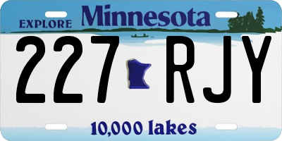 MN license plate 227RJY