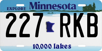 MN license plate 227RKB