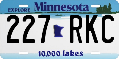 MN license plate 227RKC